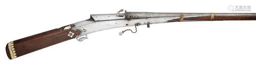 ˜Ⓦ AN INDIAN 20 BORE MATCHLOCK MUSKET (TORADOR)^ 19TH CENTUR...