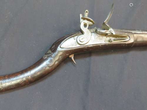 Ⓦ A 14 BORE FLINTLOCK MUSKET^ NORTH INDIAN OR AFGHAN^ 19TH C...