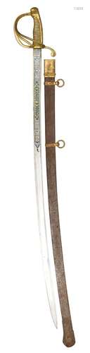 A FINE RUSSIAN SWORD FOR BRAVERY^ PRESENTED TO EMIL KARL ADO...