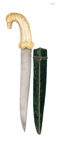 Ⓦ AN INDIAN DAGGER (KHANJAR) IN 18TH CENTURY STYLE^ 20TH CEN...