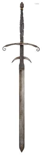 ‡ Ⓦ A TWO-HAND PROCESSIONAL SWORD IN GERMAN EARLY 17TH CENTU...