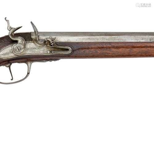 ‡ A 10 BORE GERMAN LONG FLINTLOCK FOWLING-PIECE IN THE PARIS...