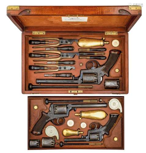 ‡˜ Ⓦ AN EXCEPTIONAL CASED SET OF 38 BORE^ 54 BORE AND 120 BO...