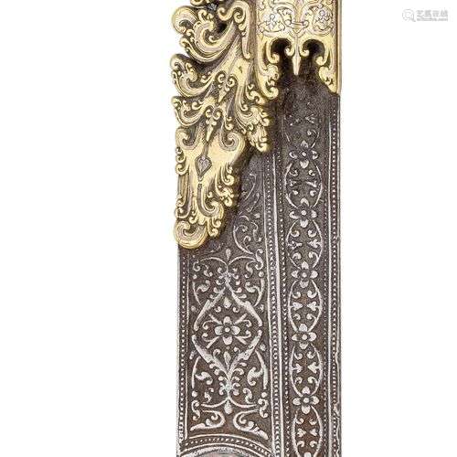 A CEYLONESE DAGGER (PIHA KAETTA)^ 18TH CENTURY AND A PERSIAN...