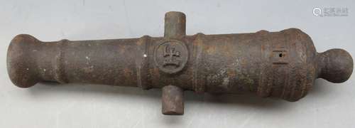 Ⓦ A SMALL SWEDISH IRON CANNON^ HÄLLEFORS FOUNDRY^ 19TH CENTU...