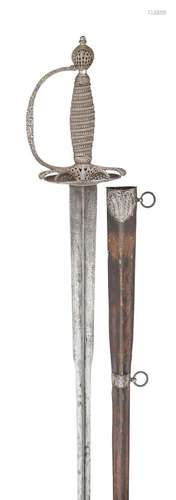 Ⓦ AN ENGLISH SILVER-HILTED SMALL-SWORD^ LONDON^ 1770^ MARKED...