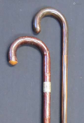 Ⓦ TWO SWORD CANES^ LATE 19TH CENTURY