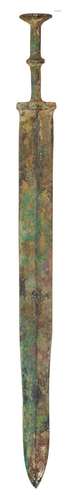 Ⓦ A CHINESE BRONZE SWORD (JIAN)^ PROBABLY ZHOU DYNASTY OR EA...