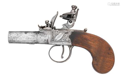 Ⓦ A 50 BORE FLINTLOCK PISTOL BY J. & W. RICHARDS^ LONDON^ CI...