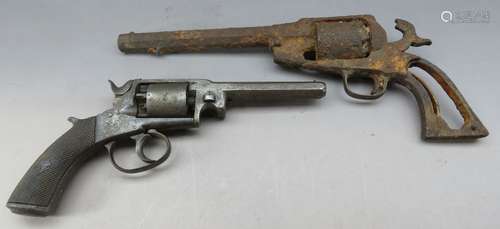 Ⓦ AN 80 BORE FIVE-SHOT PERCUSSION REVOLVER^ BIRMINGHAM PROOF...