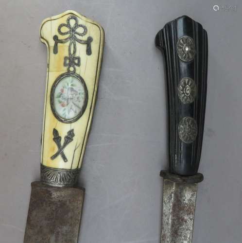 ˜Ⓦ TWO FRENCH HUNTING SWORDS^ CIRCA 1770