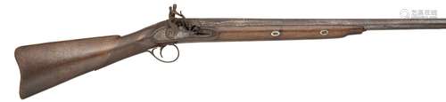 Ⓦ A 9 BORE FLINTLOCK SPORTING GUN BY W. PARKER^ CIRCA 1800 A...