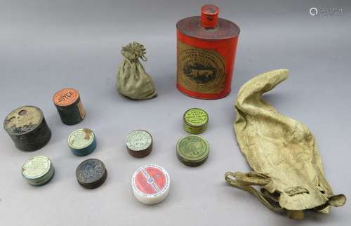 Ⓦ SIX TINS FOR PERCUSSION CAPS^ 19TH CENTURY