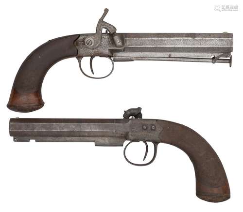 Ⓦ A 16 BORE PERCUSSION BELT PISTOL BY H. TATHAM^ LONDON^ CIR...