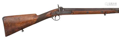 Ⓦ A 12 BORE PERCUSSION SPORTING GUN BY E. BOND^ CIRCA 1820^ ...