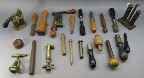 Ⓦ TWENTY-TWO RELOADING TOOLS FOR CARTRIDGES^ CIRCA 1880