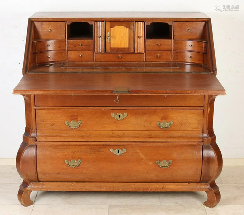 18th century Dutch teak secretary. Baroque. Double