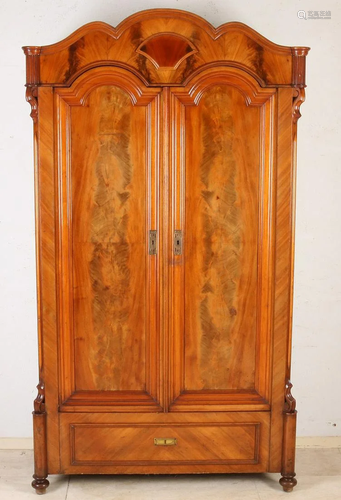 German mahogany Louis Philippe cabinet with drawer.