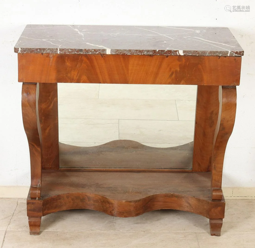 Mahogany empire trumeau. Circa 1820. Unrestored.