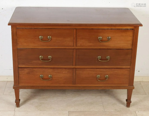 Antique English mahogany chest of drawers with original