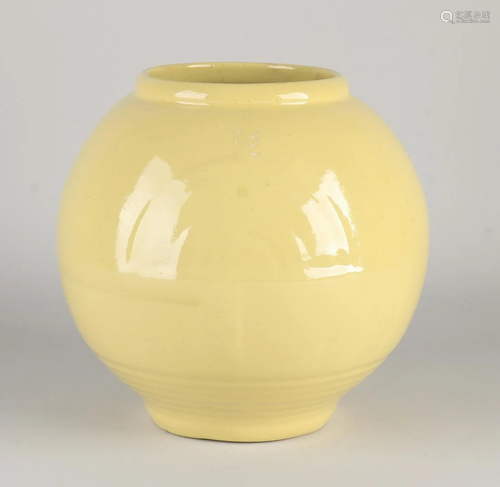 Dutch ceramic Velsen ball vase with structure and