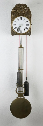 19th century French comtoise with harp pendulum. Week