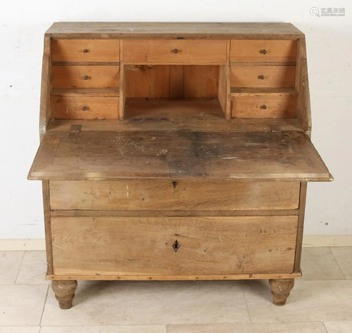 German farmer's Biedermeier secretary made of oak.