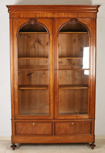 19th century Dutch mahogany bookcase with adjustable