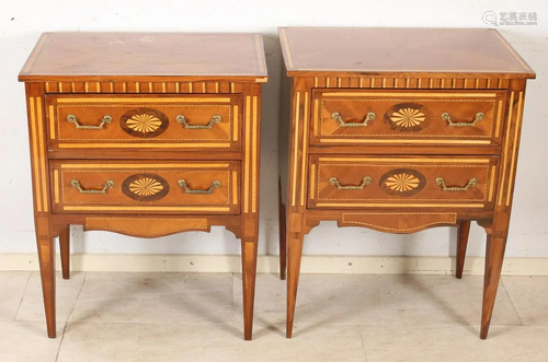 Two chests of drawers in Louis Seize style. Style