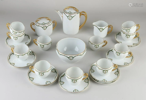 Antique Dutch Jugendstil tea set. Marked PL/S modern.