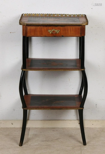 19th century French etagiere side table with floral