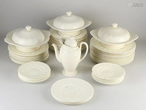 Wedgwood or Etruria ceramic tableware. Cream-colored