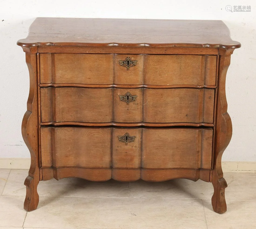 18th - 19th century Dutch oak organ curved chest of