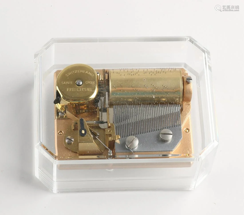 New-quality Swiss Reuge music box. Paperweight. 4