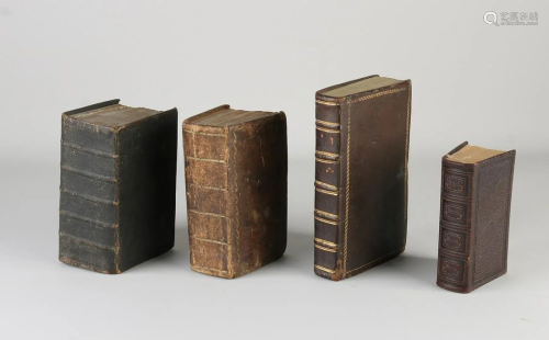 Four antiquarian books. Holland. 1x Statenbijbel 1830.