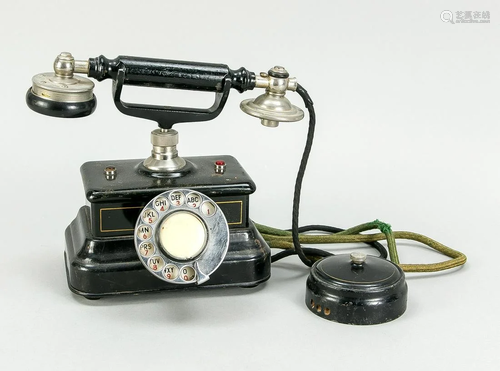 Antique Danish Jydsk telephone. Metal. First half 20th