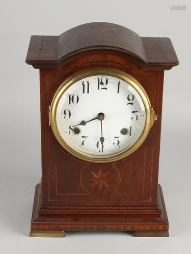 Antique American mahogany table clock. Circa 1910.