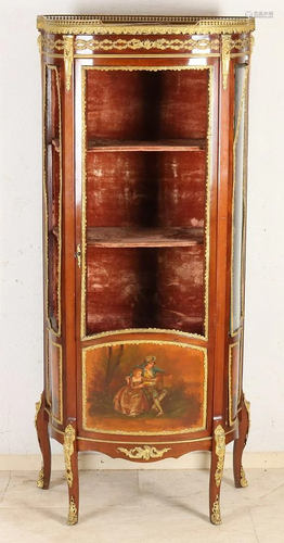 19th century French mahogany display cabinet with