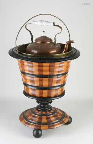 19th century Dutch walnut Biedermeier tea stove with