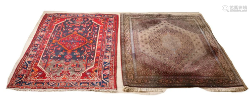 Two old Persian rugs. 20th century. Various.