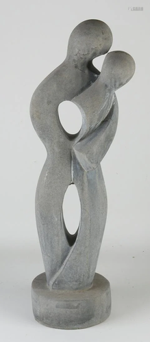 Abstract figurative natural stone sculpture. Second