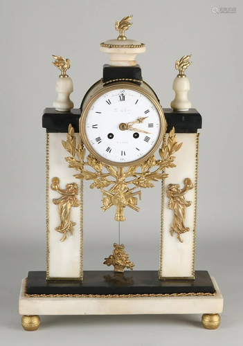 Antique French marble Louis Seize clock. LeRoy Paris.