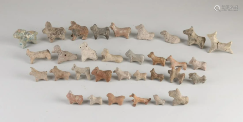 Rare collection of miniature Nishapur animal figures.