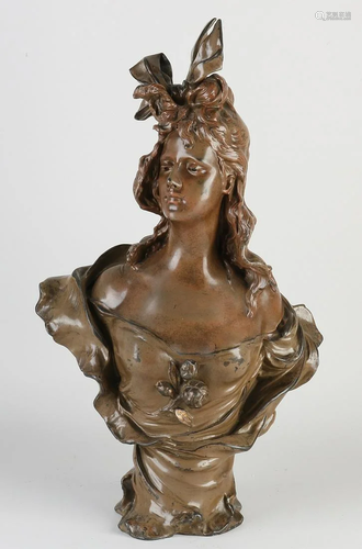 Antique Jugendstil ladies bust. Ant. W. Nelson. Circa