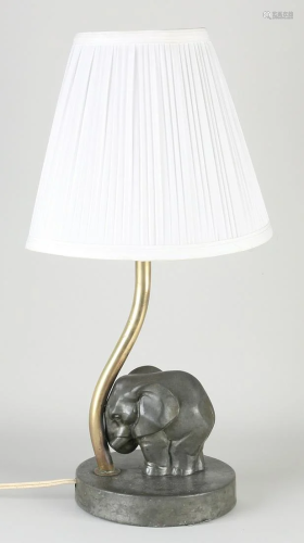 Antique Art Deco pewter lamp. George Nilsson. Circa