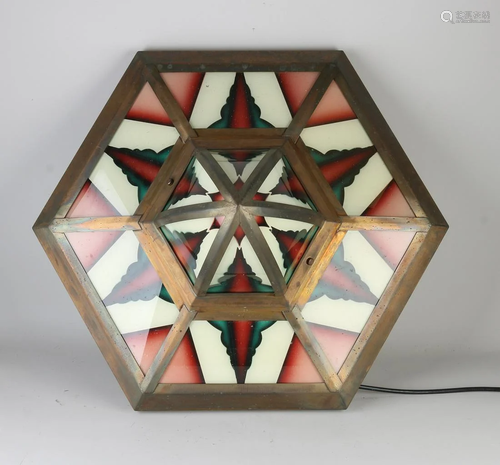 Amsterdam School Art Deco style ceiling lamp. Origin