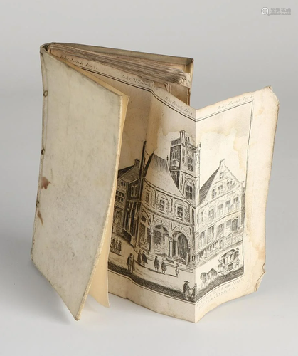 18th century Dutch antiquarian book with parchment