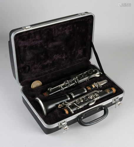 Old clarinet in case. J. Michael. Japanese Technology.