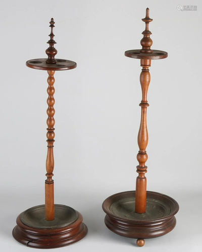 Two large 19th century mahogany pipe stoves. One tear