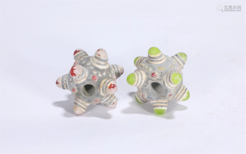 A Group of Glass Bead Han Style